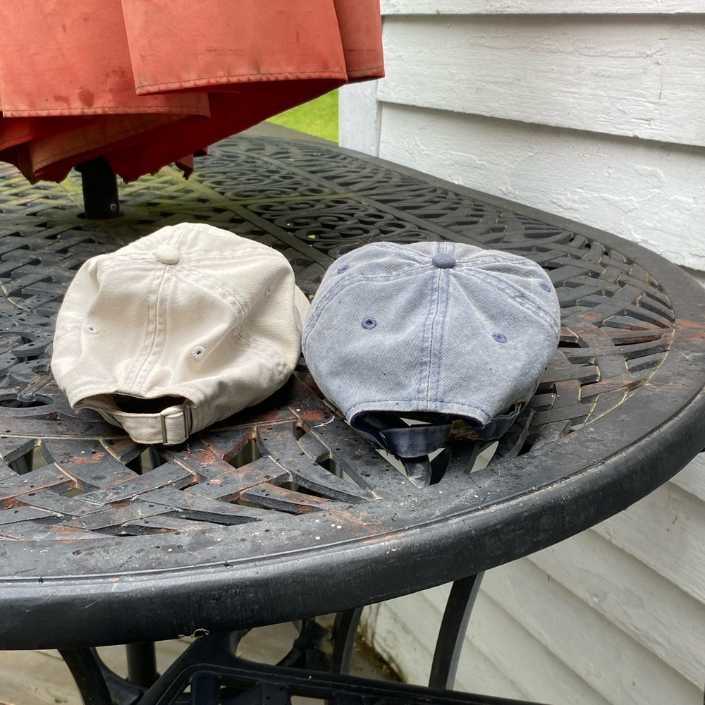 Two Corvette Logo Baseball Caps in Gray and Tan - Picture 3 of 6